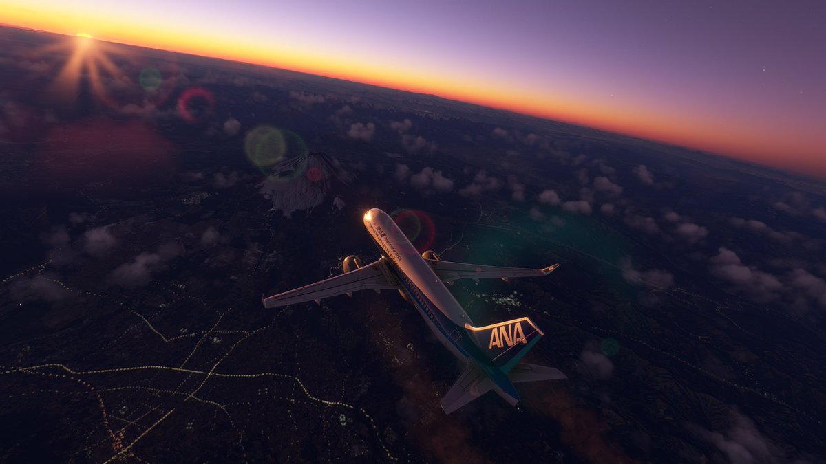 Ika_Max_ver1's tweet image. 夕焼けと富士山
#MSFSofficial