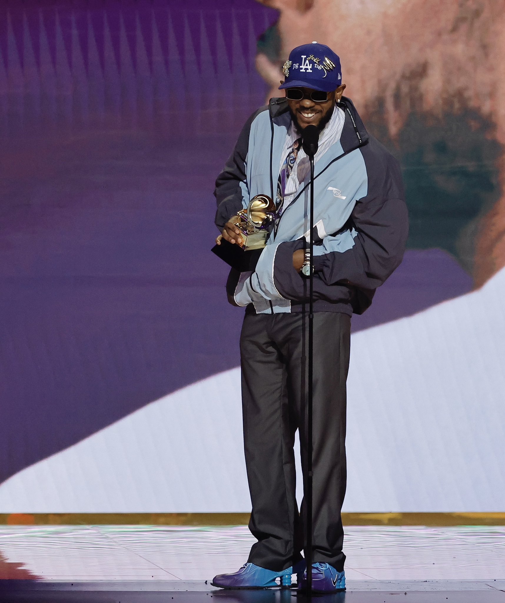 Kendrick Lamar Wears Martine Rose x Nike Shox MR4 for Grammy Win