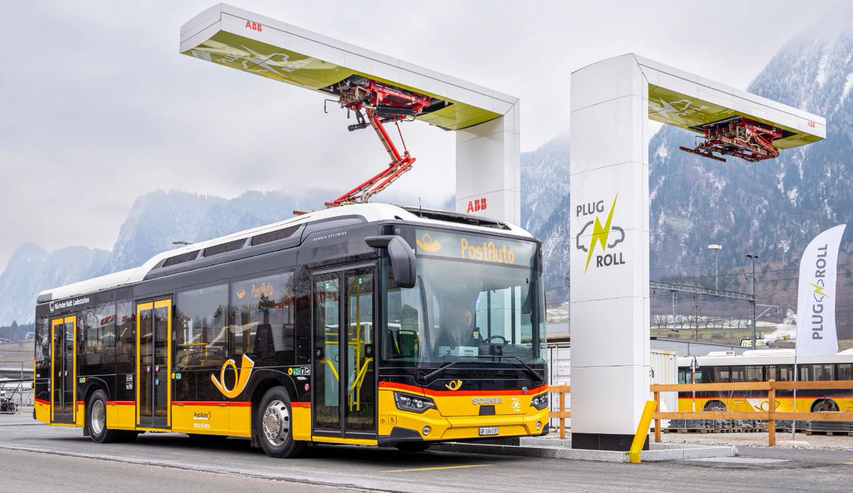 colectibondi's tweet photo. Suiza: La empresa PostBus sumó cuatro Scania Citywide eléctricos a su flota https://t.co/wfbY29bHPG https://t.co/VisuwIznDL