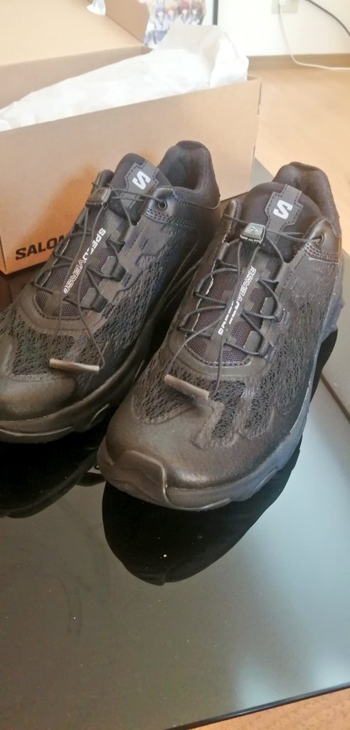 サロモン スピードバース PRGのブラック買いました!サロモン独特のクイックレースが好き 