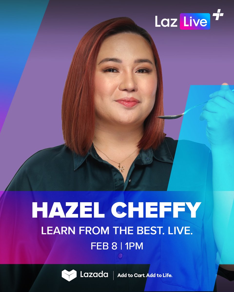 LazadaPH's tweet photo. Watch #LazLivePlusPH and learn sweet recipes na perfect for love month! π
Any guesses kung anu-ano ang iluluto ni Hazel Cheffy?
Set reminders for our new season's first episode π
π https://t.co/rzDJCbibpV
π
Feb 8, 1PM
#AddSkillsToLife #HazelCheffyForLazLivePlus #LazadaPH https://t.co/ZiG2Iza9VV