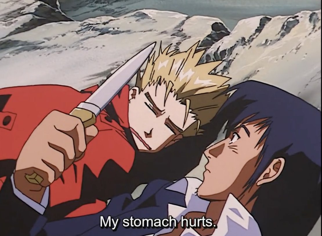 tanijrou's tweet photo. Vash is a tummy ache survivor https://t.co/nkyBqCcFPR