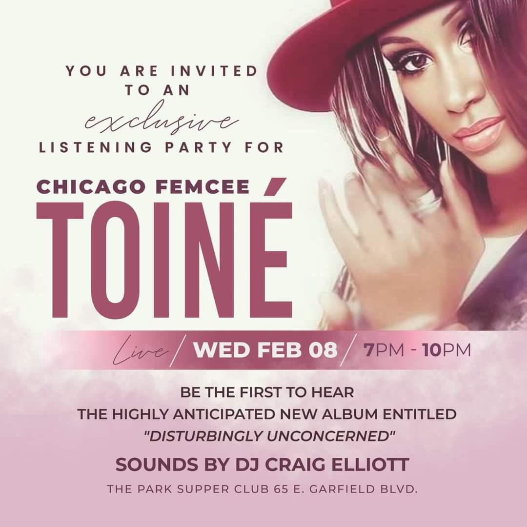 toinehouston's tweet photo. #Chicago can’t wait to see you come out on THIS Wednesday 2/8 for my live listening party for my #newalbum “Disturbingly Unconcerned” 🔥 🔥🔥
#thirdstudioalbum #disturbthenorm #hiphopsoul #lyricism #listeningparty #albumrelease
Download my album here: https://t.co/QhbvOpI7Kk https://t.co/GWk0pSp9fE