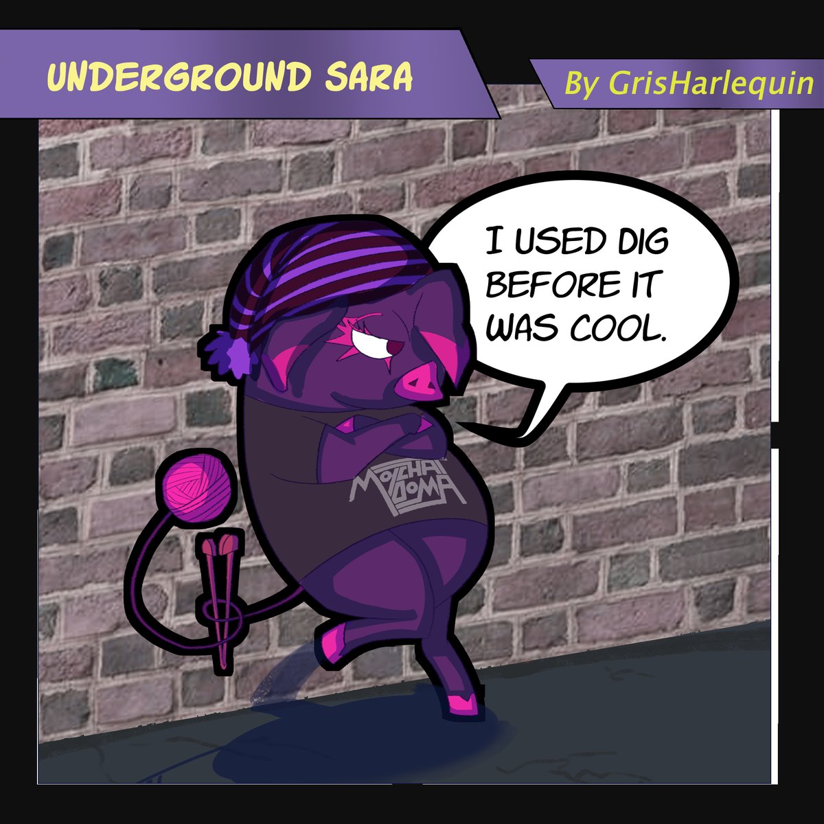 GrisHarlequin's tweet photo. @SaltyDKArtRT She doesn't listen to none of that Rhyme stuff... only barely pronounceable bands. #friendlockeviolet https://t.co/QrrHVUN8Mp