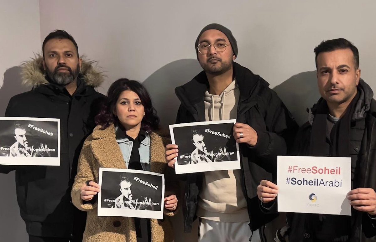 Join the global movement in solidarity with persecuted atheist #SoheilArabi & the fight for human rights in Iran. Show your support & let's raise our voices against the brutal #IslamicRegimeOfIran. Together, we stand strong with Soheil. #FreeSoheil #FreePoliticalPrisoners