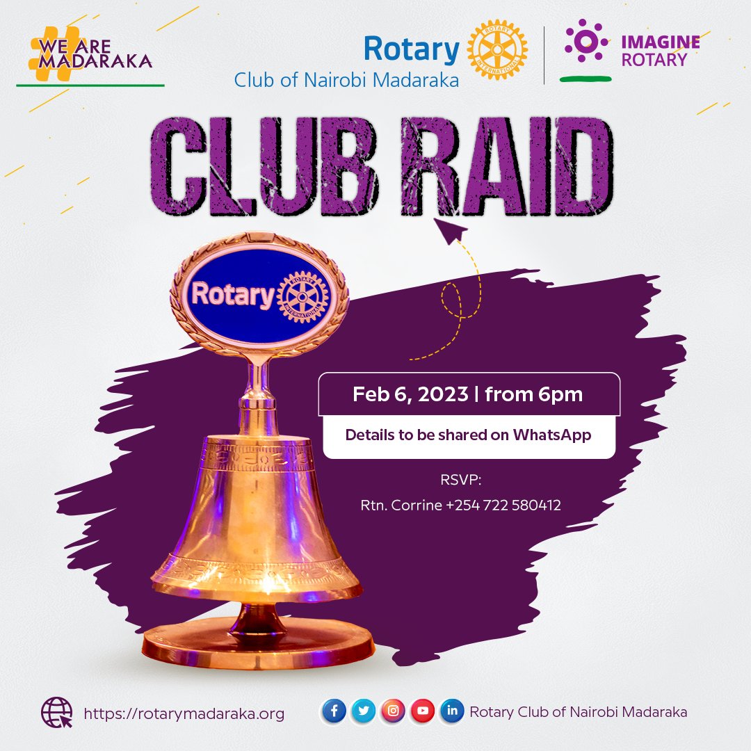 MadarakaRotary's tweet photo. This evening we won't be having our normal #MadarakaMonday fellowship. Instead, we shall be joining a Rotary club in the city for their Monday evening fellowship.
#MadarakaMonday #WeAreMadaraka #Rotary #PeaceMonth https://t.co/148mqkp3U6