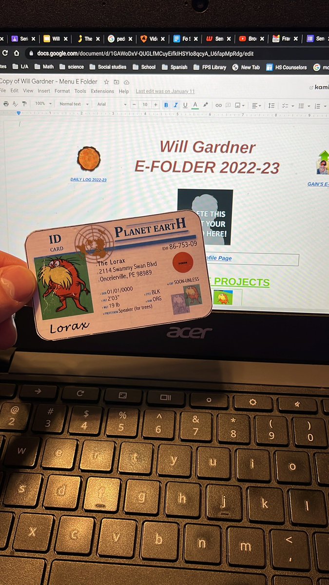 willGApes's tweet photo. I use my computer as much as possible to reduce the amount of paper I use. This reduces my ecological footprint. @franklinlorax #apespopulation https://t.co/43ZUYdsSgg
