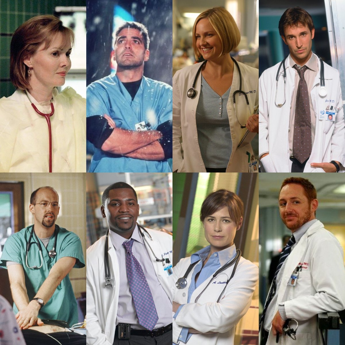 Bonespinpin's tweet photo. I watched all 15 seasons of ER and here are my favorite characters! They had THE best/most entertaining stories on the show in my opinion! What a cast! So talented! ❤ #LauraInnes #GeorgeClooney #SherryStringfield #NoahWyle #AnthonyEdwards @MekhiPhifer #MauraTierney @ScottGrimes https://t.co/v7TmYCyu8G
