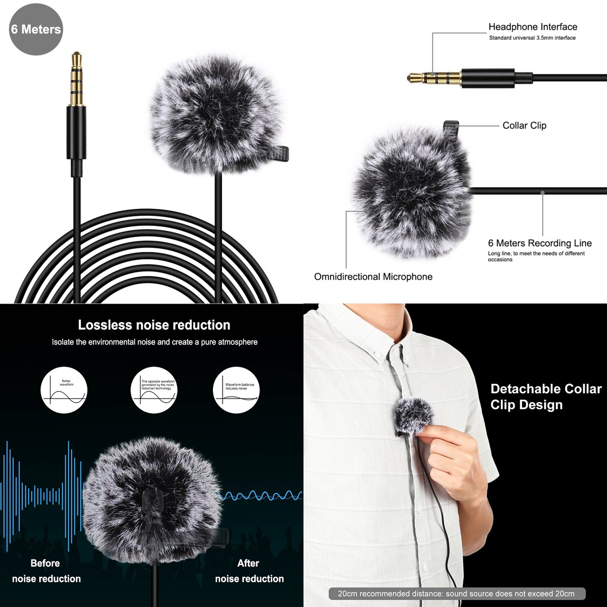 PULUZfans's tweet photo. PULUZ 6m 3.5mm Jack Lavalier Wired Microphone
π Intelligent noise reduction
πShockproof and durable
ποΈShop Item #: PU3046
ποΈShop Nowπhttps://t.co/gYXctEZoHA
πSearch 'PULUZ' to explore more!π
#PULUZ #CondenserMicrophone #MiniMicrophone https://t.co/BlqGckUPJa