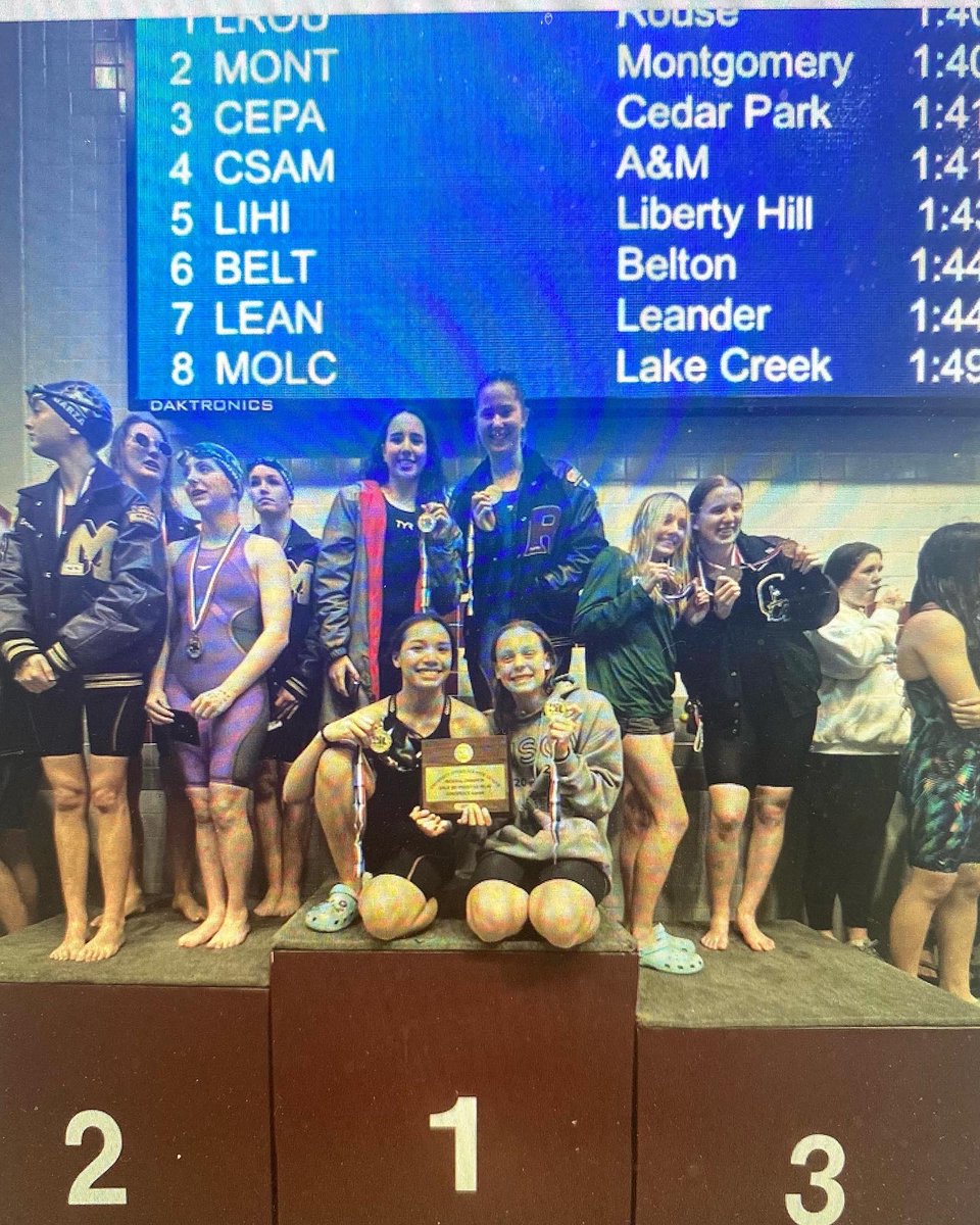 🏆Regions Champions!!🥇🏊‍♀️
Congratulations to our Raider Ladies for winning the Region VI-5A meet!200 Free Relay!! 💪🥳

So proud of you! 🌟
<a href="/rhsrumbler/">Raider Rumbler</a> @raiderrumblermedia