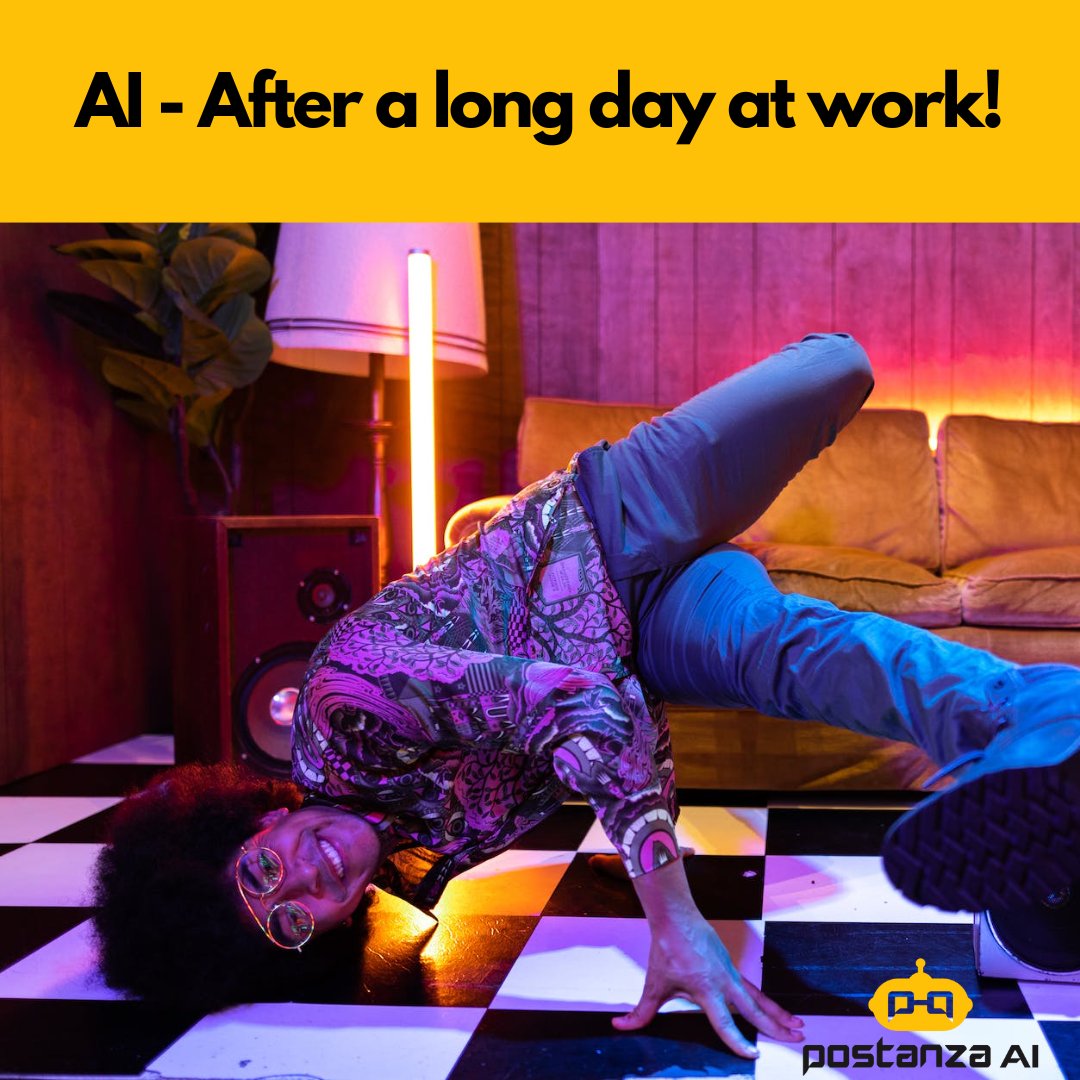 Postanza_ai's tweet photo. Because when life gives you 500 Instagram posts to make, you have Postanza AI that never gets tired!
Curious to know how? Visit https://t.co/ekRZyl5iPk to find out.
#postanza #ai #aiart #chatgpt #chatgpt3 #socialmedia #socialmediamarketing #worklife https://t.co/DaZtVxPi4d