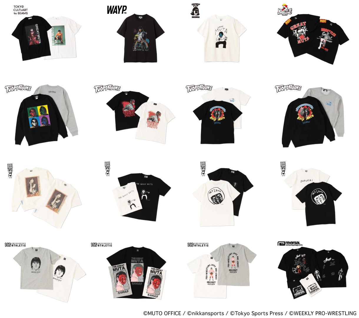 MOB STYLES×グレートムタ 引退記念コラボＴシャツ Amazon.co.jp: グレート ムタ × スティング 引退記念 Tシャツ XL