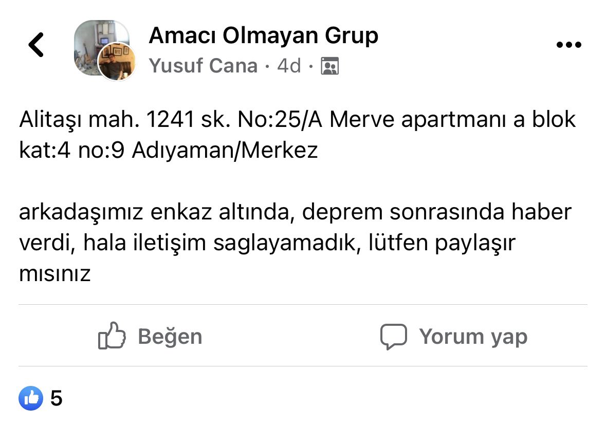 aogofficiall's tweet photo. Adıyaman ACİL 🙏🏻 https://t.co/wLNQDJswoT