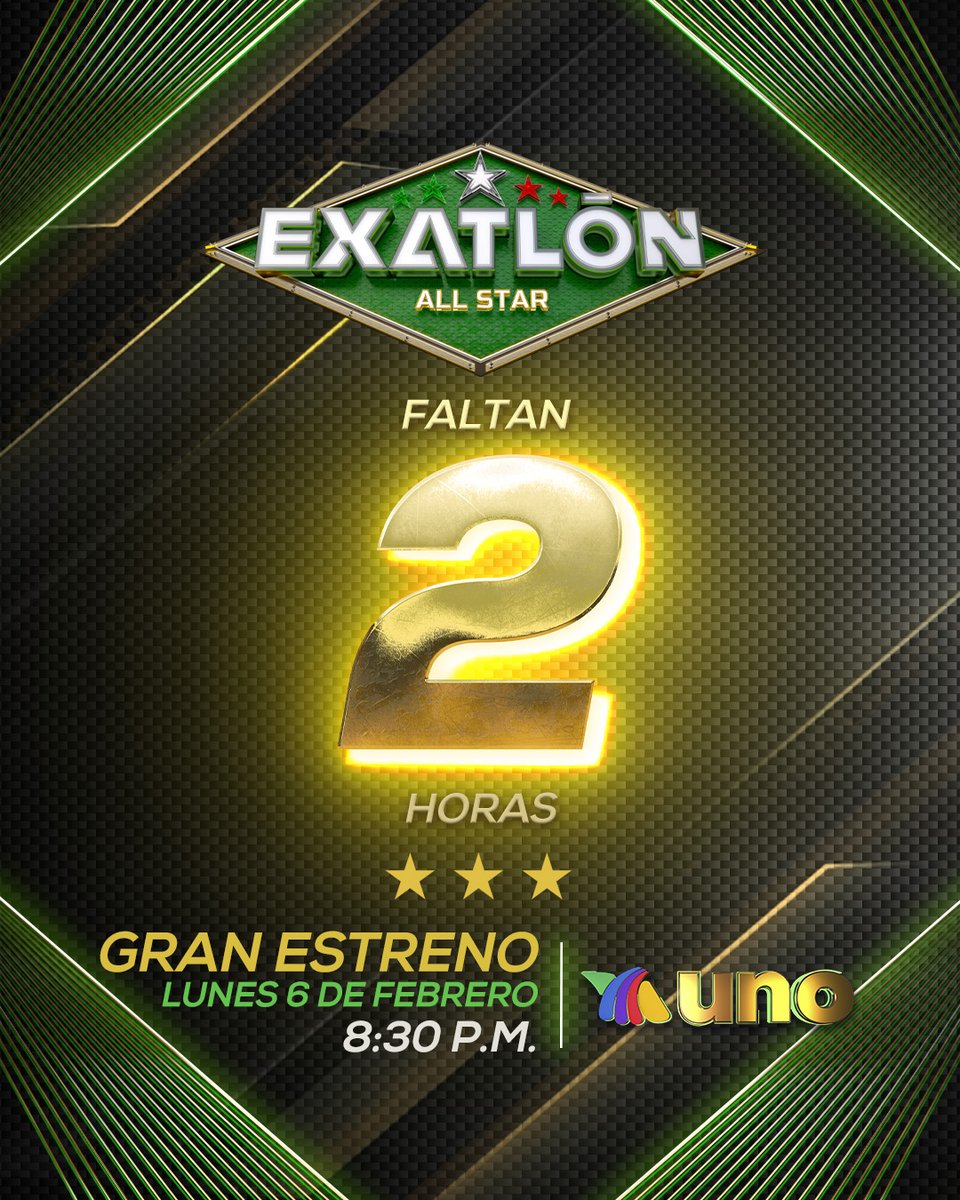 ExatlonMx's tweet image. ¡FALTAN 𝟮 𝗛𝗢𝗥𝗔𝗦 para el 𝘎𝘙𝘈𝘕 𝘌𝘚𝘛𝘙𝘌𝘕𝘖 de 𝗘𝘅𝗮𝘁𝗹𝗼́𝗻 𝗔𝗹𝗹 𝗦𝘁𝗮𝗿! 🌟😎 Disfruta del nivel máximo de la competencia. 🟥🟦
🗓️ 𝟲 𝗱𝗲 𝗳𝗲𝗯𝗿𝗲𝗿𝗼 a las 𝟴:𝟯𝟬 𝗽.𝗺. por 𝗔𝘇𝘁𝗲𝗰𝗮 𝗨𝗡𝗢.
#EstrenoAllStar