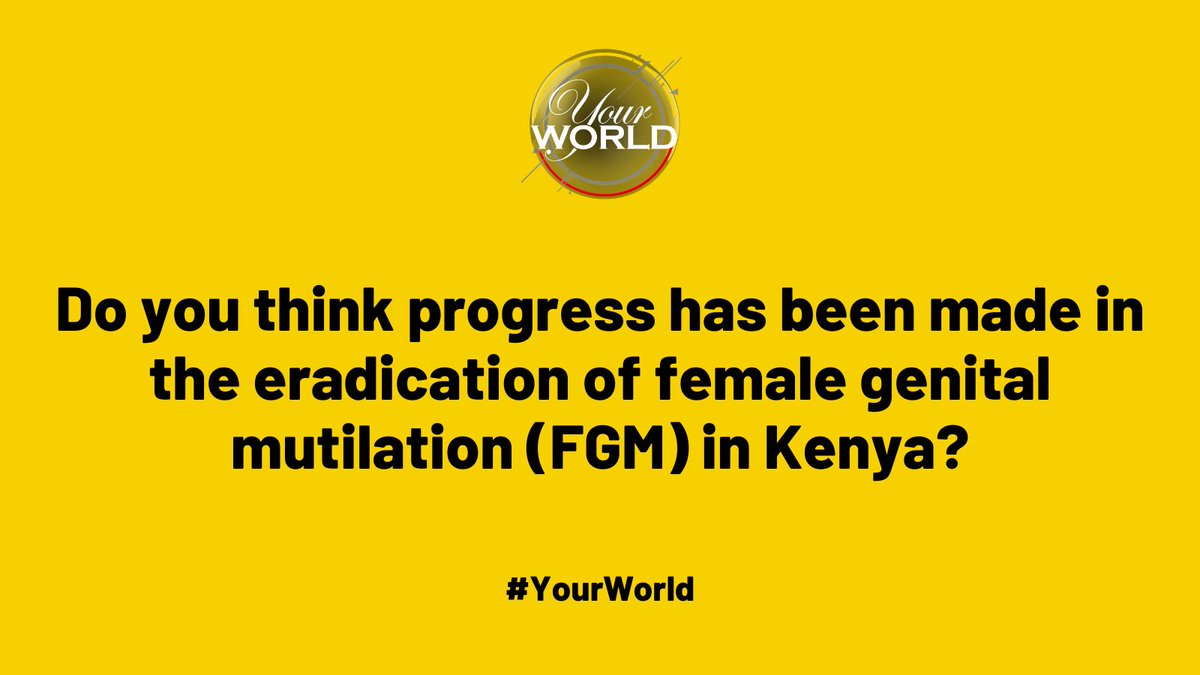 NTV Kenya (@ntvkenya) on Twitter photo QUESTION: Do you think there is progress in the fight to eradicate Female Genital Mutilation (FGM) in Kenya?
#YourWorld <a href="/lubembe_winnie/">Winnie Lubembe</a> QUESTION: Do you think there is progress in the fight to eradicate Female Genital Mutilation (FGM) in Kenya?
#YourWorld <a href="/lubembe_winnie/">Winnie Lubembe</a>