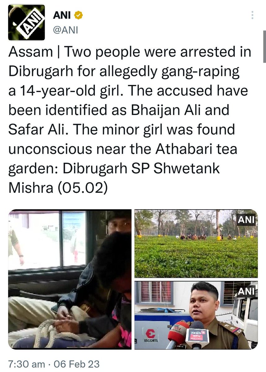 MissingHGirls's tweet photo. Assam: Bhaijan Ali and Safar Ali gang rapes 14yo minor girl https://t.co/lFNxptb6Zy