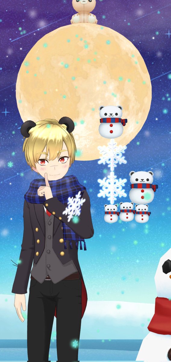 saamnation's tweet photo. It's Blue Moon today, Master! Even though you shall admire the mighty Moon, please dress thyself warmly as it is snowing outside.

#REALITYMoon #REALITY #SAAM #CookiePanda #Butler #VtubersEN #Vtuber https://t.co/tl5m6qFaXq