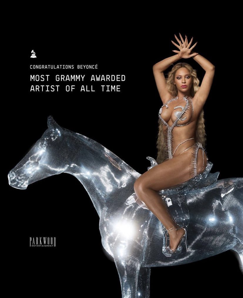 ColumbiaRecords's tweet image. History. Congratulations @Beyonce, the most GRAMMY awarded artist of all time.