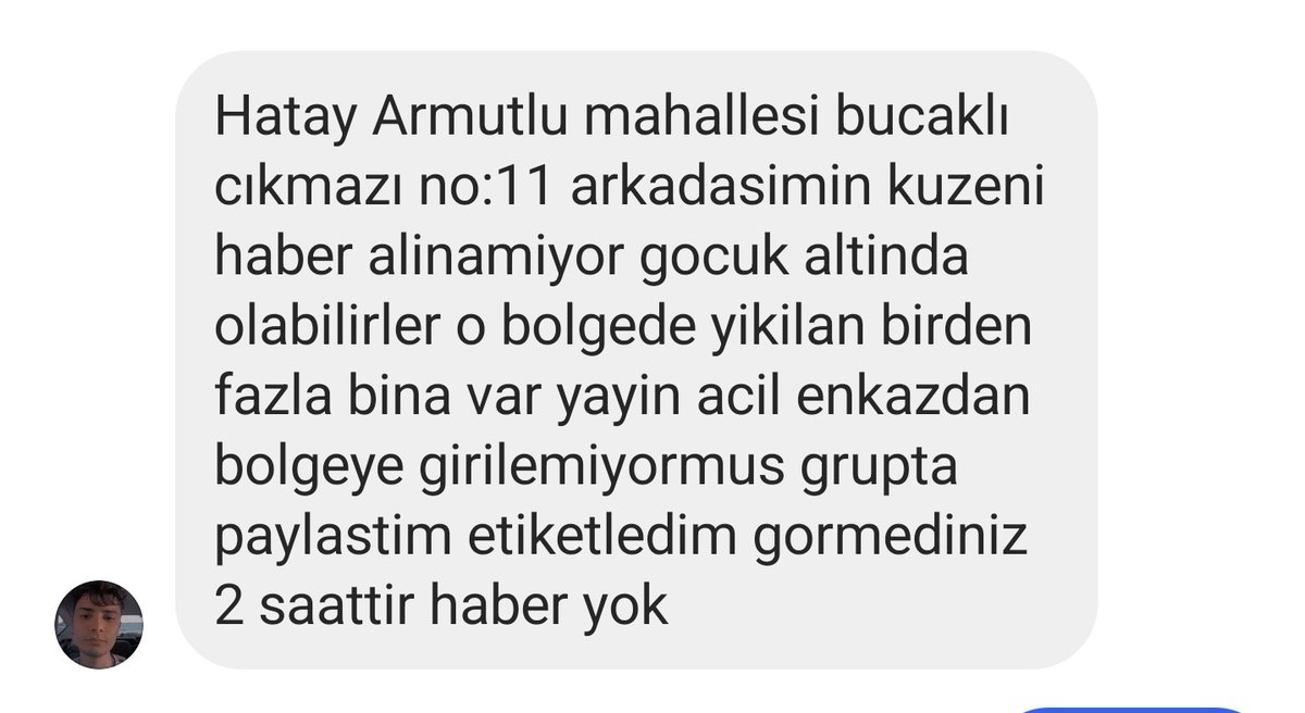 bgyetherr's tweet photo. Üyemiz: Hatay armutlu mahallesi bucaklı çıkmazı no:11 yardım

#deprem https://t.co/K7Tk0F8cO2