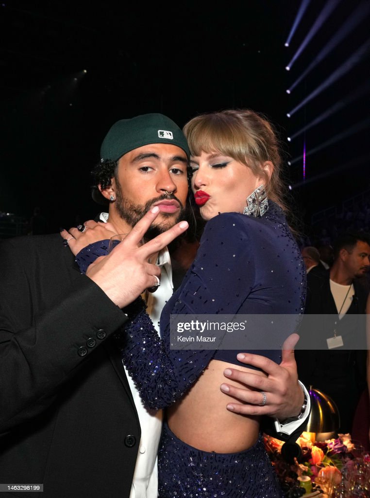 Bad Bunny y Taylor Swift en los Grammys. ❤️‍🔥