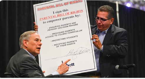 ObserverTexas's tweet photo. More #performative nonsense from @GregAbbott_TX. Look at the generic commitments here.   The "primary decision makers" of what and for whom? "Parents have access to curriculum." That is already a standard. "Protecting students..." from ideologues, fully support it. #Abbott https://t.co/VbFrOt0Te7