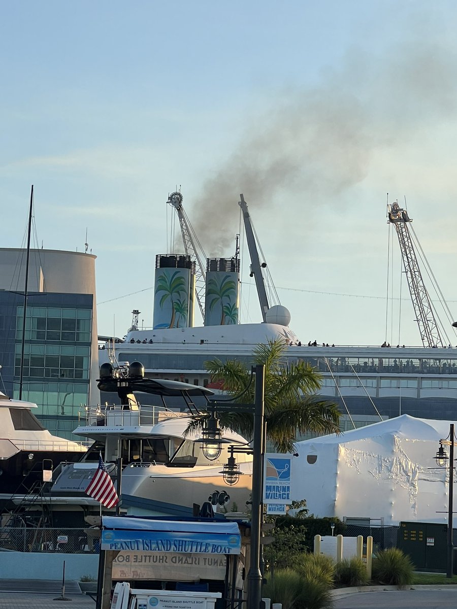 Everyday we see the black polluting smoke from the cruise liner. #epa #AirQuality #pureair #Miami #ftlauderdale #WestPalmBeach