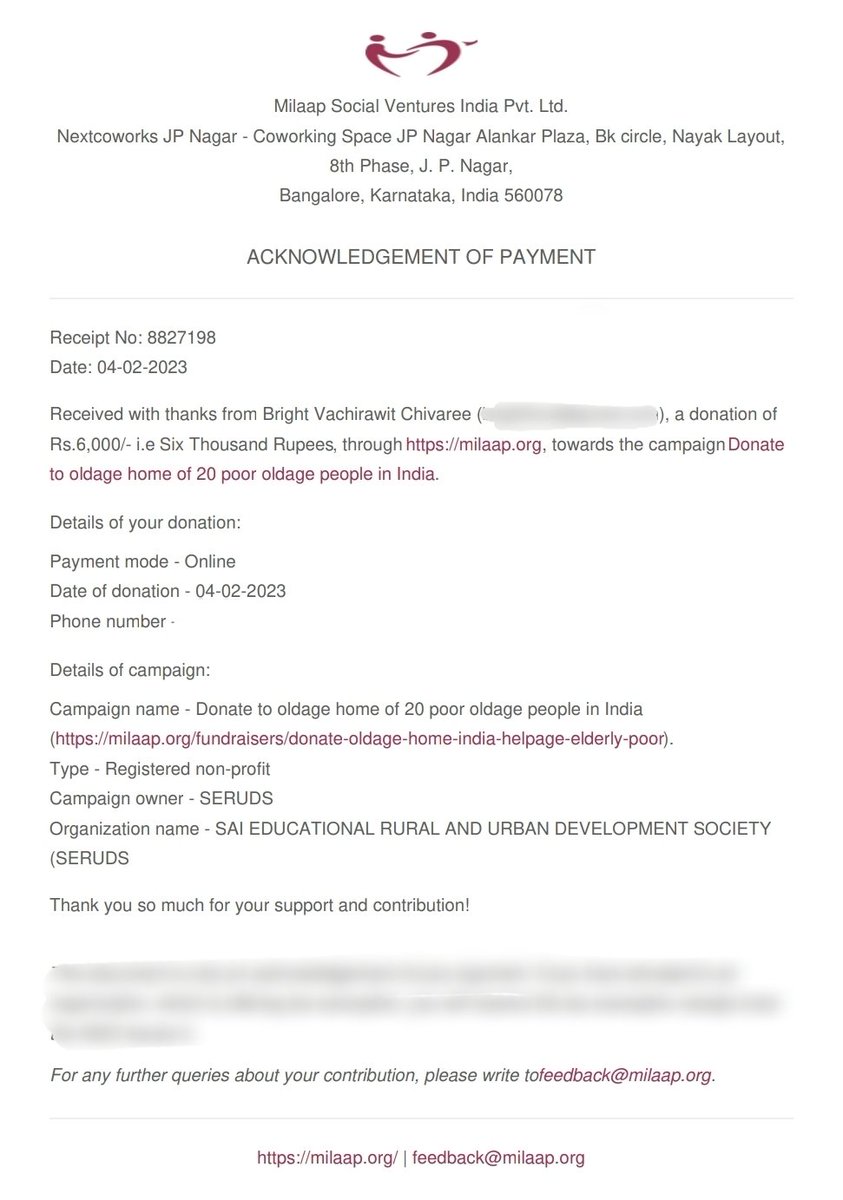 We know we are late but better late than never! 
On the occassion of Bright's birthday we had collected a small amount which we donated to an old-age home.
<a href="/bbrightvc/">bright</a> You inspire us in a lot of ways and this is just one of those inspirations! 

#brightvc #BrightVachirawit