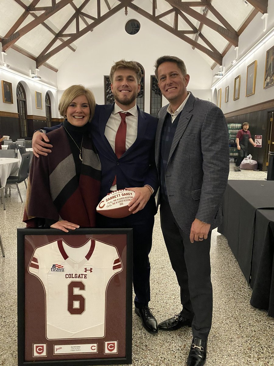 @ColgateFB annual award banquet. Football. Family. Friends. More accolades. A great way to celebrate the end of your Colgate football career @gwoaks Congratulations!! So very proud of you!