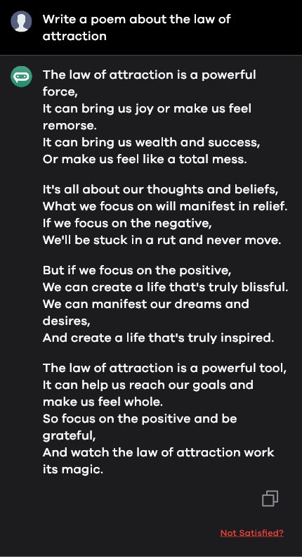 A poem of the law of attraction