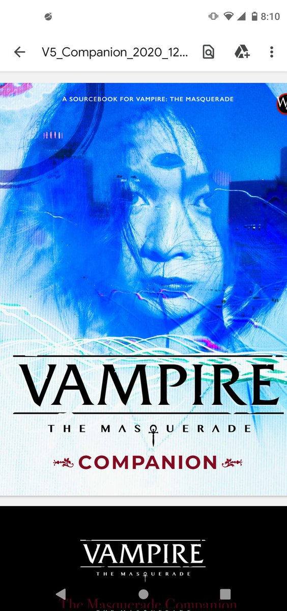I'm sorry I haven't been on Tweetspace much lately.

I'm just struggle with some serious shit, &amp; social media tends to fuck with me.

But I've been learning how to do stuff, to cope better.

Specifically,
Everything I can about how #Vampirethemasquerade so I can play 5th Edition.