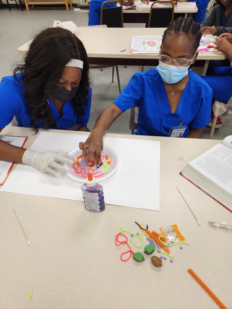 HealthMasd's tweet image. Health Science students created cells using glitter glue and candy!
