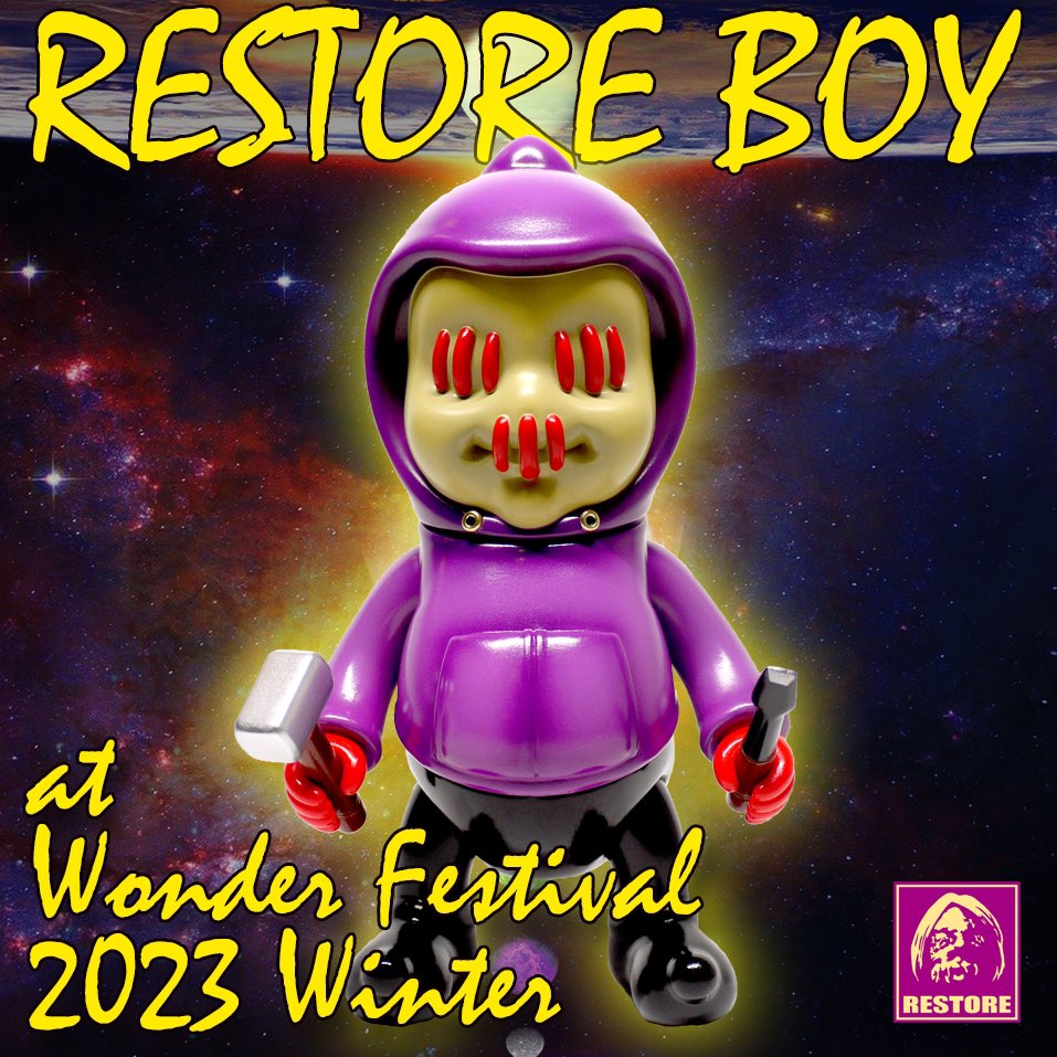 restore_created's tweet photo. ワンダーフェスティバル2023冬

RESTORE2023販売のお知らせです！
RESTORE BOY 初回カラーを数量わずかですが、再販販売致しますっ。
卓番号8-02-12でございます。
よろしくお願いします！

#WF2023W https://t.co/RceDBspDvL