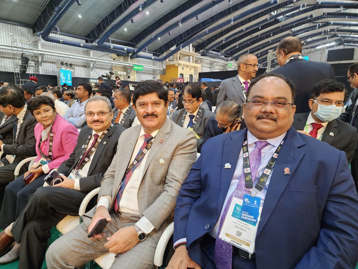 Eagerly awaiting the start of the <a href="/IndiaEnergyWeek/">IndiaEnergyWeek</a>, a momentous occasion where industry captains come together to create a blueprint for greener tomorrow. Glad to be a part of the address by Hon’ble PM along with my colleagues on the Board. #IndiaEnergyWeek2023 #IndianOil