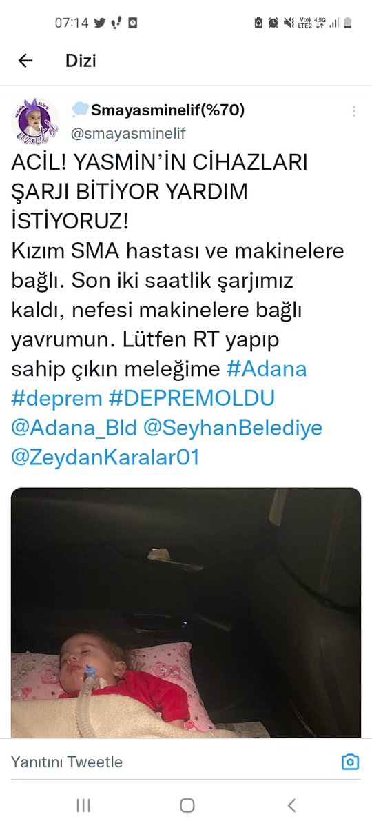 FcToker's tweet photo. @OguzhanUgur @Adana_Bld @SeyhanBelediye @AFADBaskanlik #deprem #sma https://t.co/Ohk0ZDRI6n