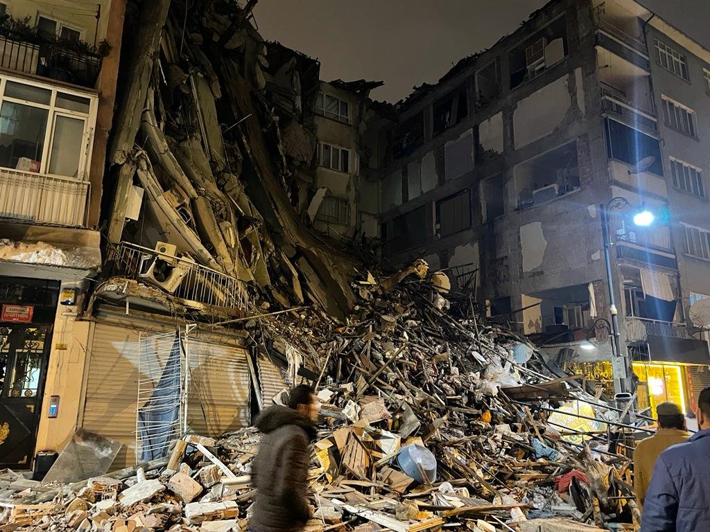 #Tükei/#Syrien #Gaziantep #Kahramanmaraş Schwere Erdbeben der Stärken 7,4 und 7,9 erschütterten den Boden in der Nacht. Es wurde die höchste Alarmstufe herausgegeben. Es sollen mehrere hundert Verletzte und Tote geben. Mehrere Gebäude eingestürzt.