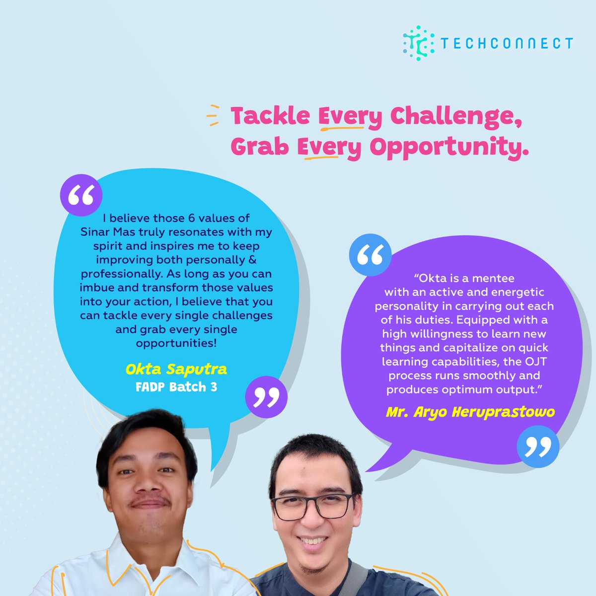Techconnectid's tweet image. Special post about our Best Development Program Squad 2022, we could see that becoming a lifelong learner will benefit your life in more ways than you might initially expect. Slide through our post to see what differentiates our Best DP Squad!
#TechConnect #DevelopmentProgram
