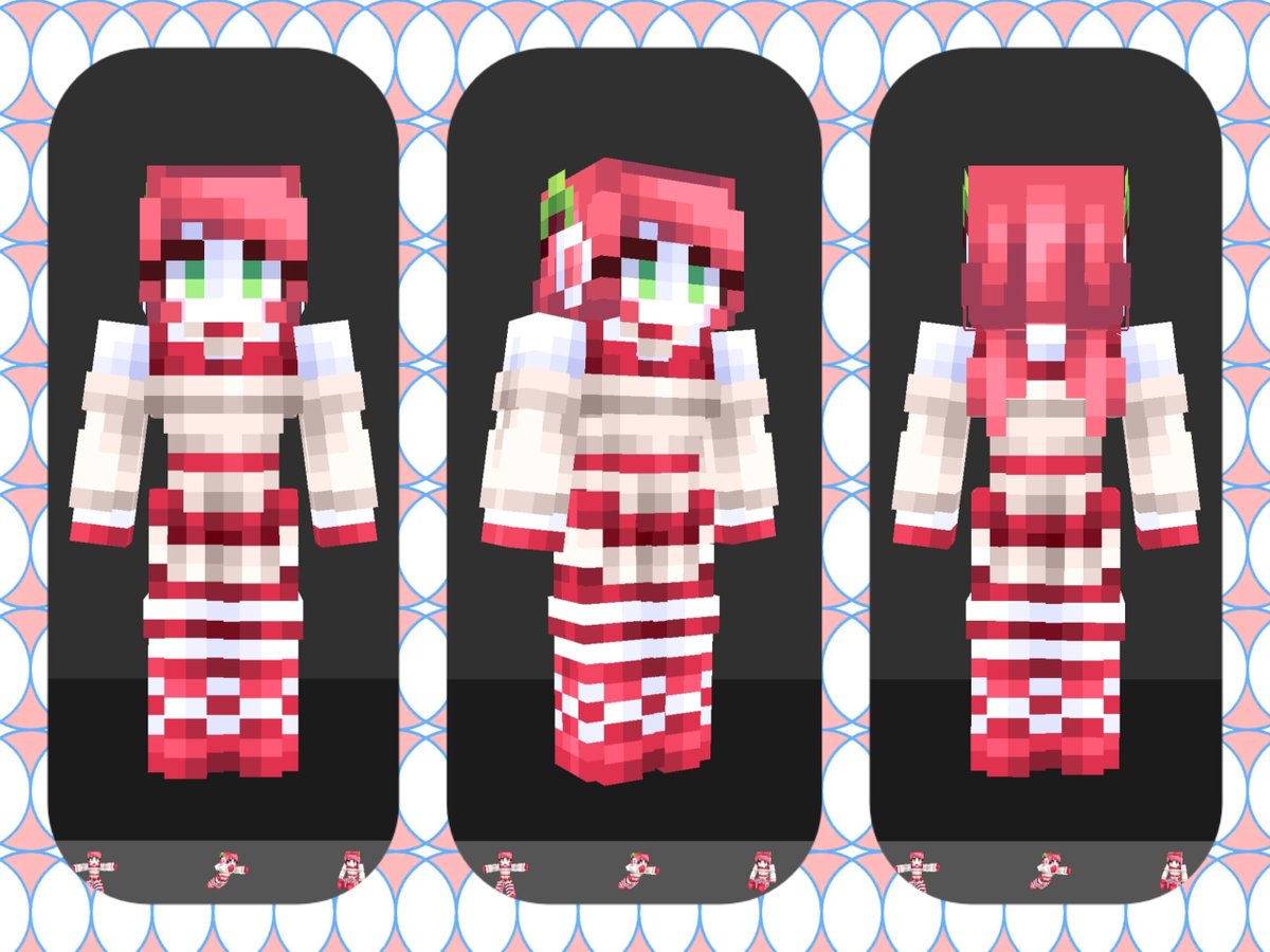 PaladarZNG_XX2's tweet image. These are some of the skins I made for a great friend and artist, @SugarJoySpark
These skins represent her OCs: Felicity, Faunia and Lumi.
I hope you like them :3
Pdt: Jaja, al chile
#Minecraft #mcskin #Minecraftjava