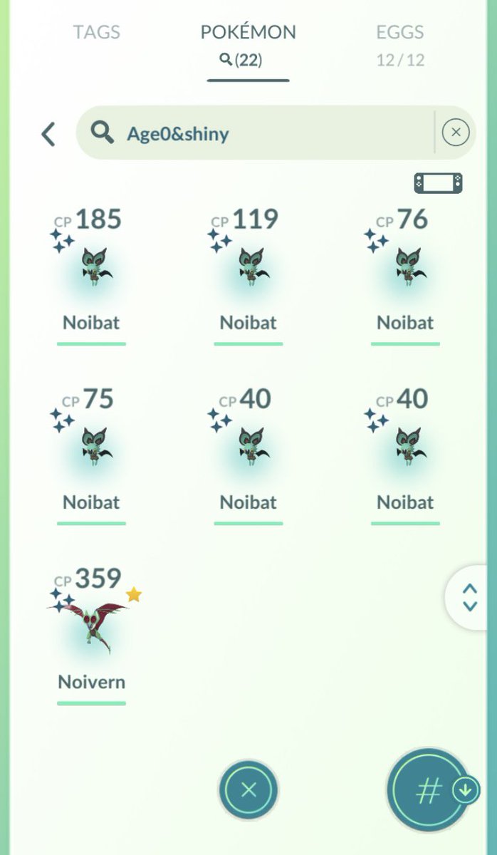_Ali_Deer's tweet photo. Had a busy day but was able to get 22 Shiny Noibats! None had any really good IVs but oh well #PokemonGOCommunityDay  #pokemongo #pokemon #shiny #shinypokemon https://t.co/7X03SuM4ZJ