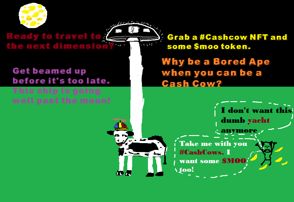 JulzCaliLabs's tweet photo. @anndylian I prefer #mooish as in #moo $moo which will feed #eth rewards to NFT holders of @CashCowETH #cashcows. Are you mooish Andy? https://t.co/oVH1bzfwfr