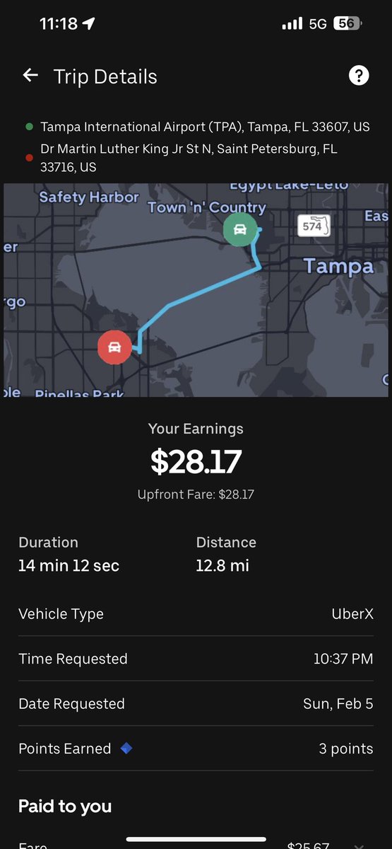 MachalekAnthony's tweet photo. @Uber @Uber_Support how does this new pricing model add up? $28 for 12.8 miles and $28 for 47.5 miles. Go back to old pay model, this is why tons of drivers are declining crappy pay rides, customer still got charged a lot and we get scraps https://t.co/KUUzQiy69b