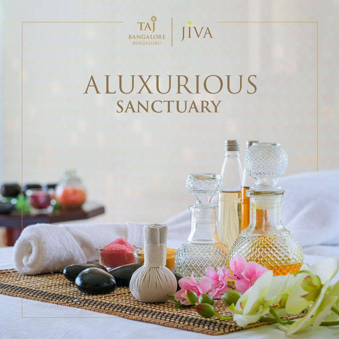 A relaxing journey to finding your inner self.
Take some time off to treat your body and mind to rejuvenating therapies - only at Jiva Spa.

To book a session, call:+91 95133 00393

#TajBangalore #TajHotels #Karnataka #Bangalore #Bengaluru #BangaloreAirport #UnwindAtSpa #JivaSpa