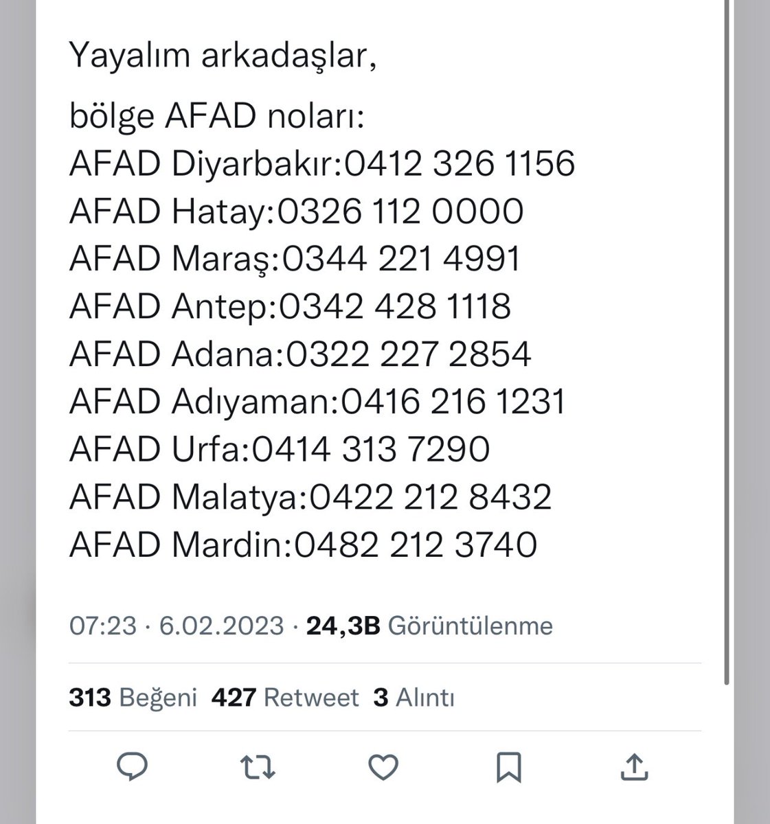 Geçmiş olsun.

İzmit depremini iliğine kadar yaşamış biri olarak. Yüzlerce artçı deprem yaşadık. Hava soğuk ama kesinlikle binalara yaklaşmayın. O kadar dikkatsiz ölümler gördükki, kurtarmak isterken dahi insanlar öldü.
Hatları meşgul etmeyin

#deprem
"Saat 04.17"
#Kahramanmaras