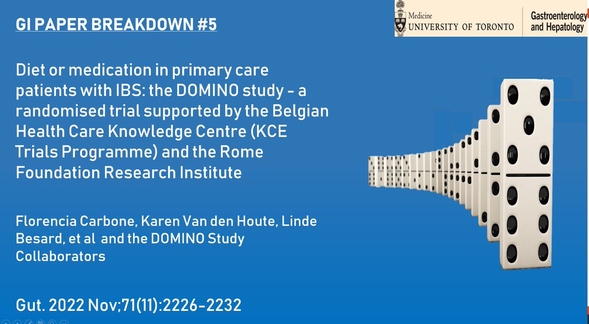 #primarycare #internalmedicine #FODMAP #ibs #familymed #gitwitter 

Diet or Antispasmodics for 1st Line Therapy for IBS!

Follow this 🧵 to see if the DOMINO study helps the answer fall into place....