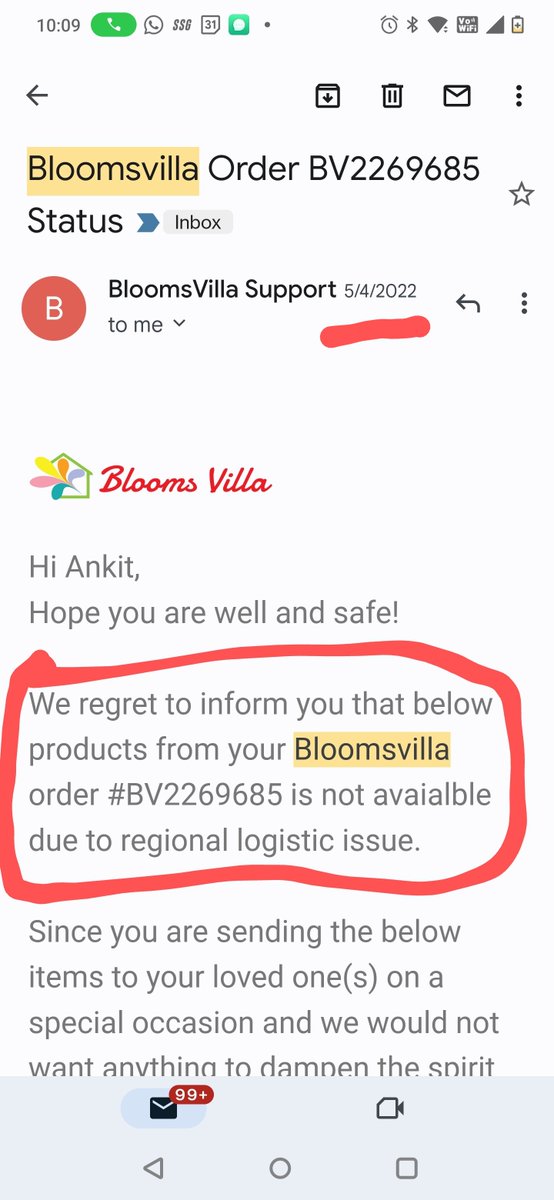 ankitbjoshi's tweet photo. @Bloomsvilla1 @bloomsvilla #Fraud #Cheater #420

Ordered Bouquet on April 05, 2022, after taking payment my order was put on Hold. No refund of money since then. Suddenly, today i received message that order is delivered, after almost 1 year. No delivery, no refund, Fraud Company https://t.co/caEw9Wdzwq