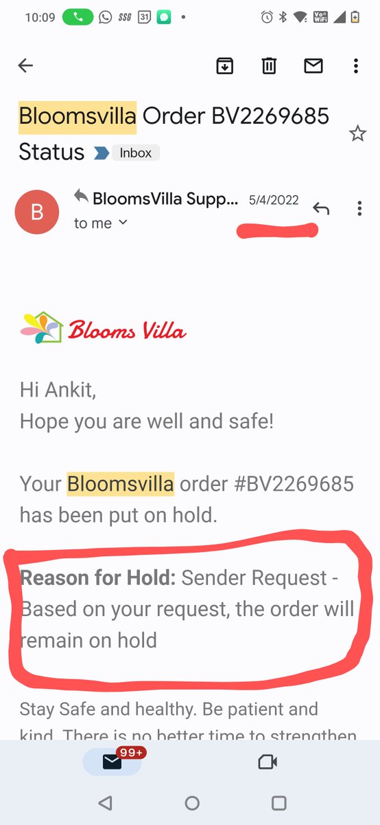 ankitbjoshi's tweet photo. @Bloomsvilla1 @bloomsvilla #Fraud #Cheater #420

Ordered Bouquet on April 05, 2022, after taking payment my order was put on Hold. No refund of money since then. Suddenly, today i received message that order is delivered, after almost 1 year. No delivery, no refund, Fraud Company https://t.co/caEw9Wdzwq