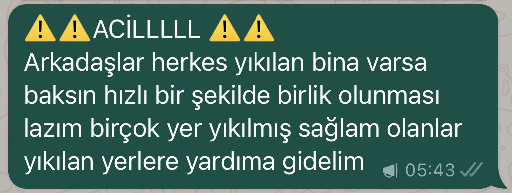 ‼️ ACİİLL ‼️