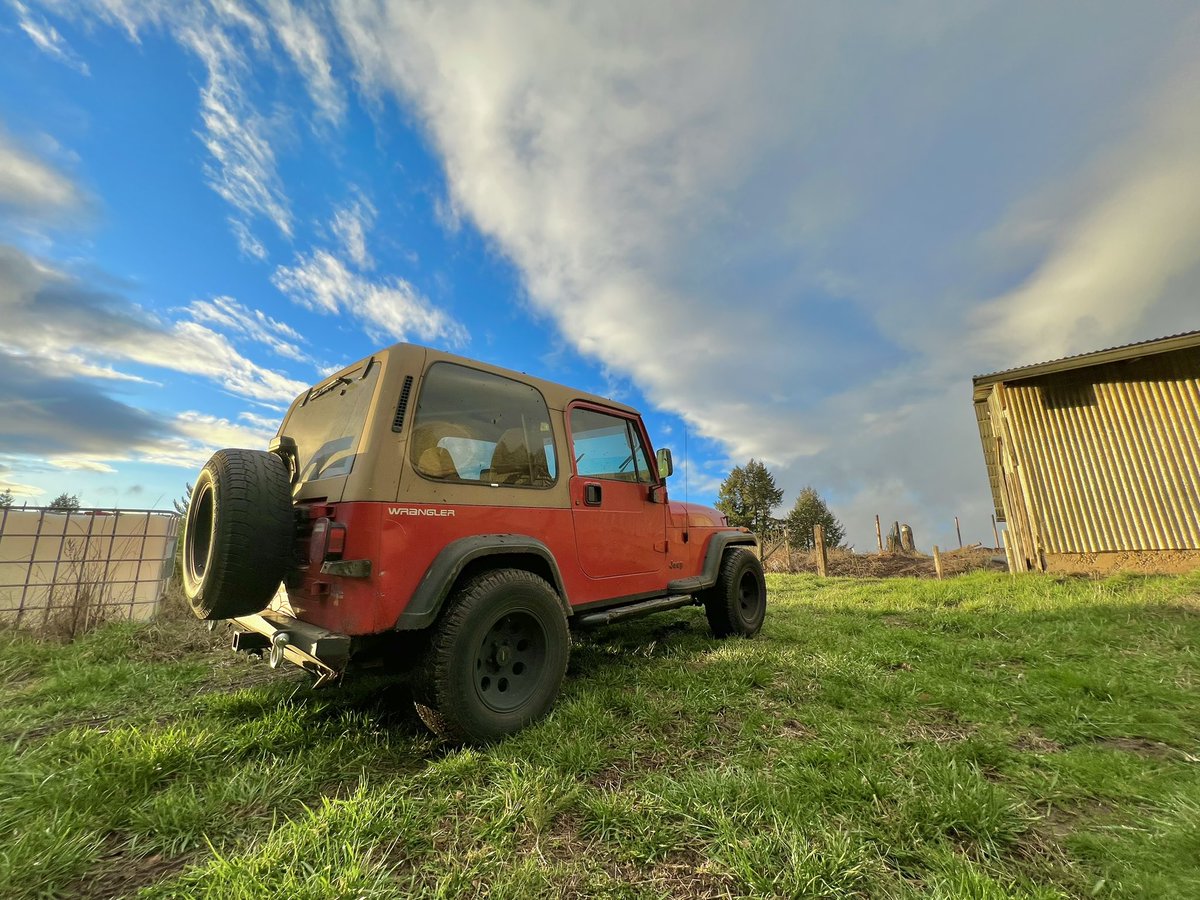 Nice today on farm today #Jeep #wrangler  94