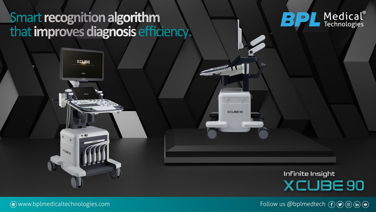 BPLMedTech's tweet photo. The premium #ultrasoundsystem, X-CUBE 90 reflects the needs of the field that requires quick, accurate #diagnosis. ALPINION's smart recognition algorithm helps with more precise &amp; faster decision-making: https://t.co/UcFEsKZUqW
#ImagingSolutions #UltrasoundScanning #Ultrasound https://t.co/A3BxTwGFxC
