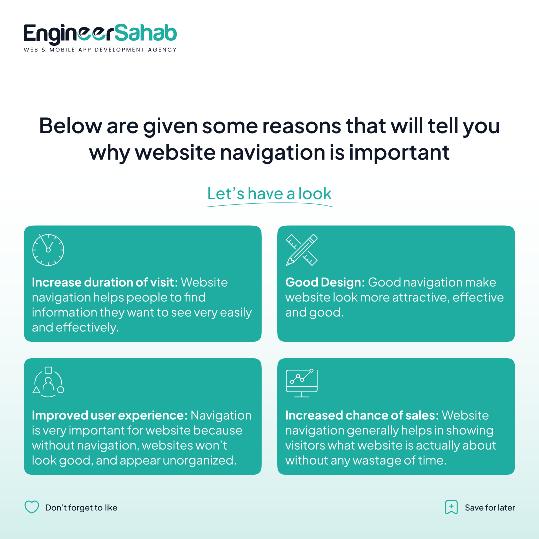engineersahab_'s tweet photo. Creating a navigation that is intuitive and user-friendly, supports a positive user experience.

Reach us at- https://t.co/puBJKC3NxT

#engineersahab #socialmediamarketing #development #branding #websitedevelopment #codinglife #webdev #socialmedia #computerscience #appdevelopment https://t.co/YiC07B2tkm
