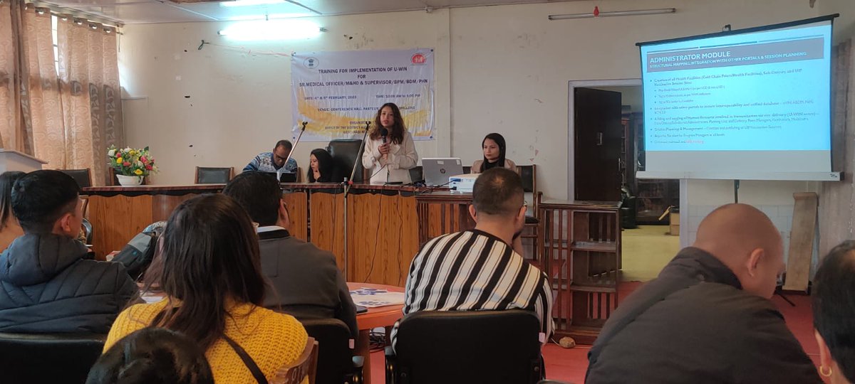 meghalayahealth's tweet photo. Catch a glimpse of the Ist day training for the 2nd batch on UWIN held on the 4/2/23 at Pasteur Institute, Shillong #EastKhasiHills 
#BeWiseImmunize #DigitizeHealth #ChildHealthMatters #MeghalayaForDigitalHealth #MeghalayaForChildHealth #MeghalayaForHealth #ChooseHealthFirst https://t.co/MjLKAWzEPg